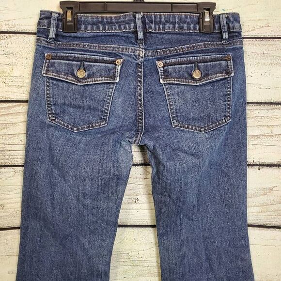 Banana Republic Women’s Bootcut Jeans Size 28/6S Dark Wash Stretch Denim Mid Ris - Picture 6 of 7